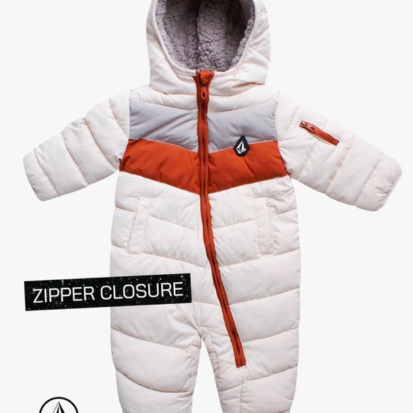Volcom Baby Snowsuit – Hooded Fleece Lined Warm Winter Jumpsuit – 6-9 M - Picture 6 of 9